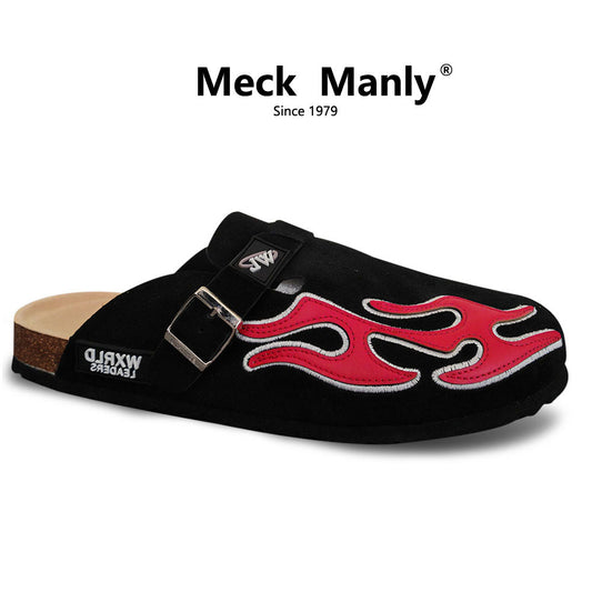 Meckmanly Flame - Embroidered Clogs  Streetwear  Inspired Footwear