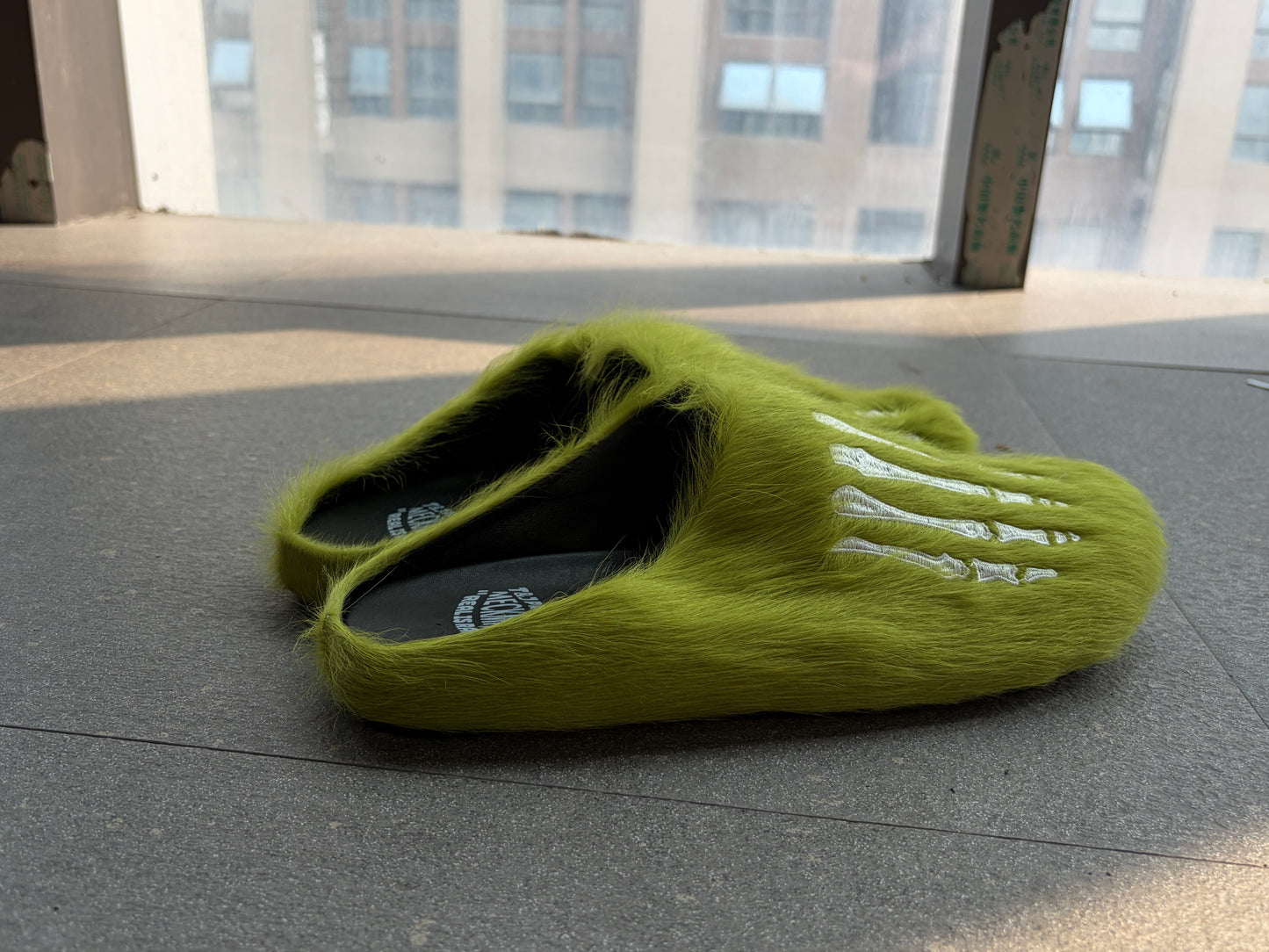 Fuzzy Skeleton Claw Slippers for Men Women | Gothic Y2K Plush Slides | Customizable OEM