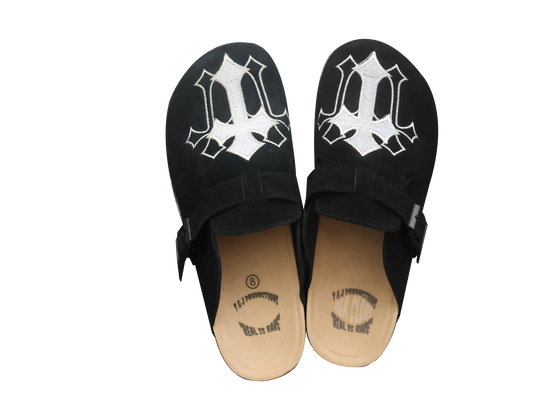 Men's Clogs with Arch Support - Cork Footed Mules Adjustable Metal Buckle EVA Sole for All-Season Comfort Comfortable Mules